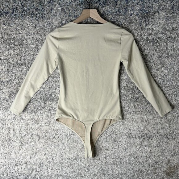 Free People Bodysuit Womens Small Cuban Sand Square Neck Long Sleeve Intimately - Picture 7 of 7